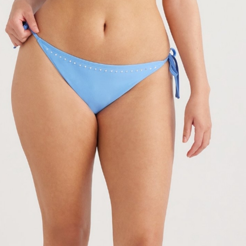 No Boundaries Rhinestone Bikini Cheeky Bottom Periwinkle XL 15-17 New With Tags